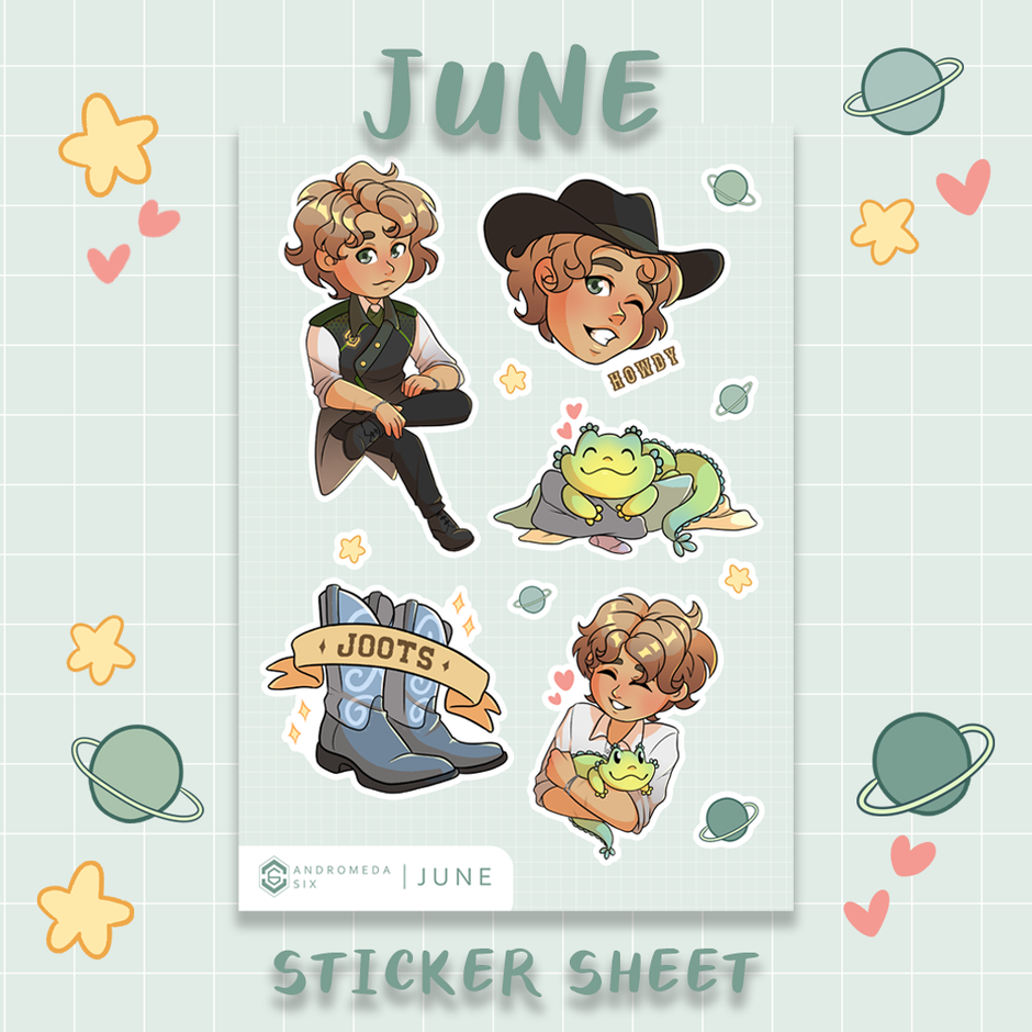 June Sticker Design Stickers – Wanderlust Games